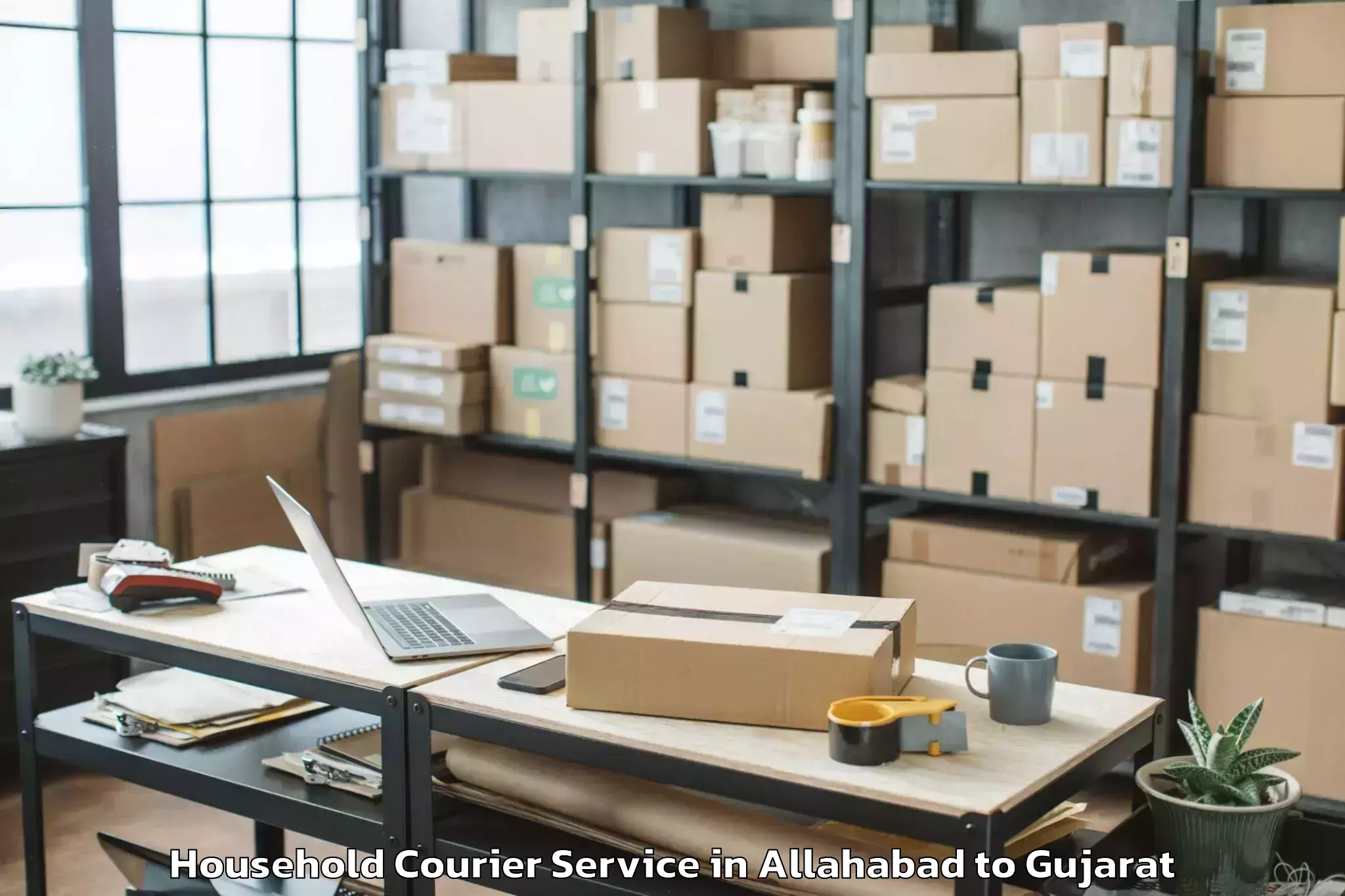 Professional Allahabad to Savli Household Courier